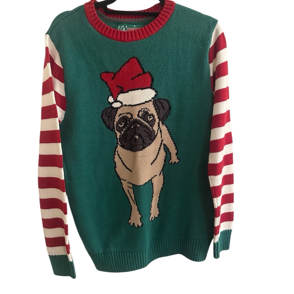 Pug Dog  Christmas Sweater